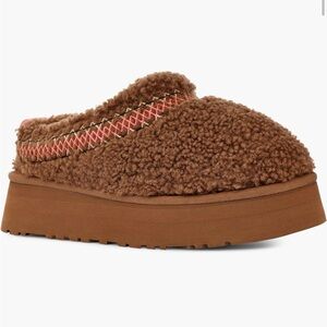 Ugg Tazz braid genuine shearling platform slipper